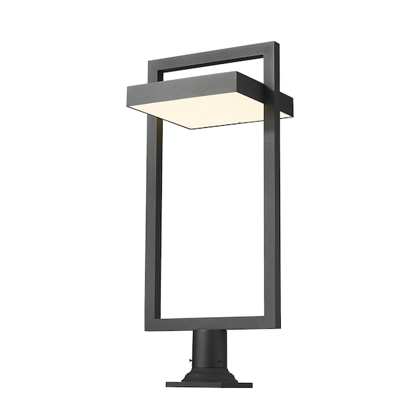 Z-Lite Luttrel 1 Light Outdoor Pier Mounted Fixture 566PHXLR-533PM-BK-LE - main